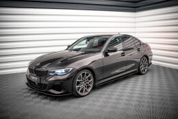 Street Pro Seitenschweller Ansatz Cup Leisten passend für BMW 3er M-Paket G20 / G21 SCHWARZ