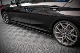 Street Pro Seitenschweller Ansatz Cup Leisten passend für BMW 3er M-Paket G20 / G21 SCHWARZ