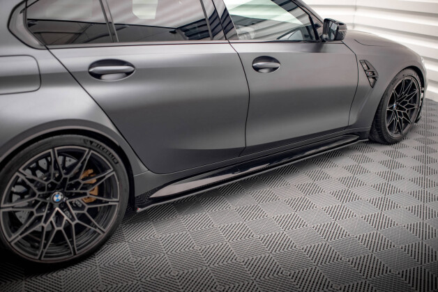 Street Pro Seitenschweller Ansatz Cup Leisten passend für BMW M3 G80 SCHWARZ