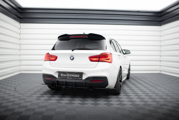 Street Pro Heck Ansatz Flaps Diffusor V.2 passend für BMW 1er F20 M-Paket Facelift / M140i SCHWARZ