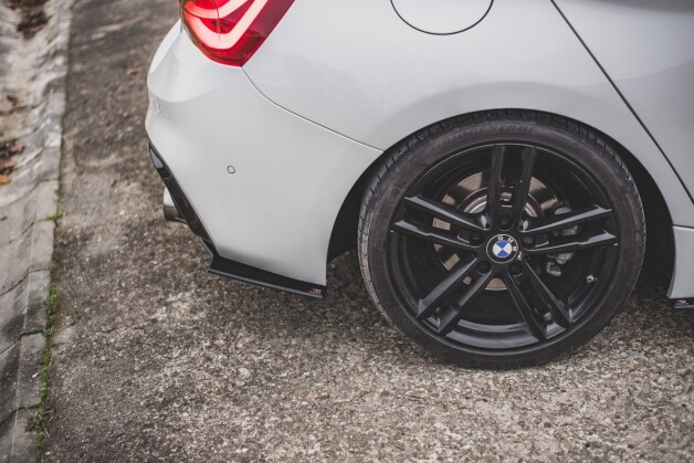 Street Pro Heck Ansatz Flaps Diffusor V.3 passend für BMW 1er F20 M-Paket Facelift / M140i SCHWARZ