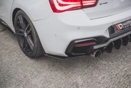 Street Pro Heck Ansatz Flaps Diffusor V.3 passend für BMW 1er F20 M-Paket Facelift / M140i SCHWARZ