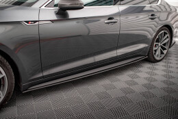 Street Pro Seitenschweller Ansatz Cup Leisten passend für Audi A5 S-Line / S5 Sportback F5 SCHWARZ
