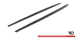 Street Pro Seitenschweller Ansatz Cup Leisten passend für Audi A5 S-Line / S5 Sportback F5 SCHWARZ