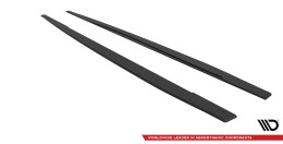 Street Pro Seitenschweller Ansatz Cup Leisten passend für Audi A5 S-Line / S5 Sportback F5 SCHWARZ