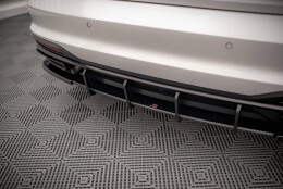 Street Pro Heckschürze Heck Ansatz Diffusor passend für Audi A4 B9 Facelift SCHWARZ
