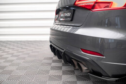 Street Pro Heckschürze Heck Ansatz Diffusor passend für Audi S3 Sportback 8V Facelift SCHWARZ