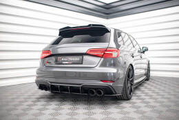 Street Pro Heckschürze Heck Ansatz Diffusor passend für Audi S3 Sportback 8V Facelift SCHWARZ