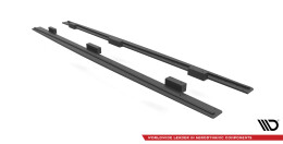 Street Pro Seitenschweller Ansatz Cup Leisten passend für Audi S3 Sportback 8V Facelift SCHWARZ