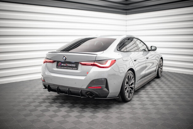 Street Pro Heck Ansatz Flaps Diffusor passend für BMW 4er Gran Coupe M-Paket G26 SCHWARZ