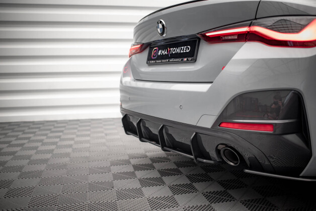 Street Pro Heckschürze Heck Ansatz Diffusor passend für BMW 4er Gran Coupe M-Paket G26 SCHWARZ