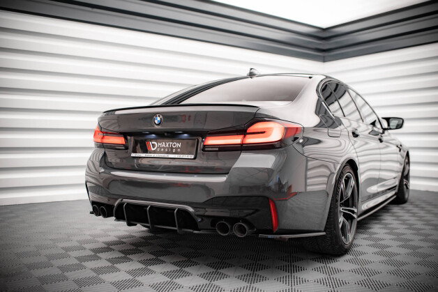 Street Pro Heckschürze Heck Ansatz Diffusor passend für BMW M5 F90 FL SCHWARZ