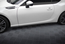 Street Pro Seitenschweller Ansatz Cup Leisten passend für Subaru BRZ Mk1 Facelift SCHWARZ