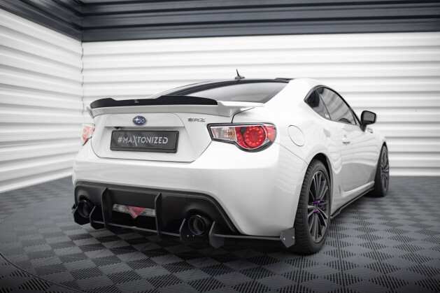 Street Pro Heck Ansatz Diffusor + Flaps für Subaru BRZ Mk1 Facelift SCHWARZ