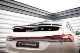 Heck Spoiler Aufsatz Abrisskante passend für Audi Q4 e-tron Sportback Mk1 schwarz Hochglanz