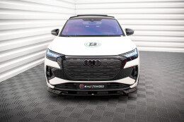 Cup Spoilerlippe Front Ansatz V.1 für Audi Q4 e-tron Sportback S-line Mk1 schwarz Hochglanz