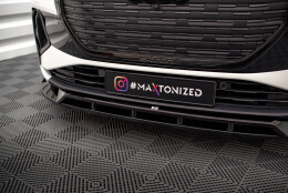 Cup Spoilerlippe Front Ansatz V.2 passend für Audi Q4 e-tron Sportback S-line Mk1 schwarz Hochglanz