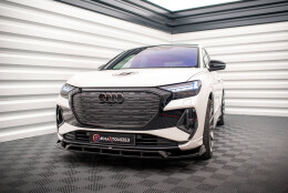 Cup Spoilerlippe Front Ansatz V.2 passend für Audi Q4 e-tron Sportback S-line Mk1 schwarz Hochglanz