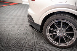 Mittlerer Cup Diffusor Heck Ansatz DTM Look passend für Audi Q4 e-tron Sportback S-line Mk1 schwarz Hochglanz