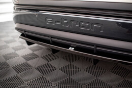 Mittlerer Cup Diffusor Heck Ansatz DTM Look passend für Audi Q4 e-tron Sportback S-line Mk1 schwarz Hochglanz