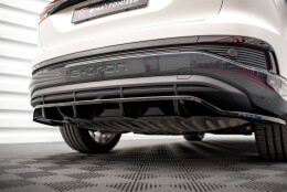 Mittlerer Cup Diffusor Heck Ansatz DTM Look passend für Audi Q4 e-tron Sportback S-line Mk1 schwarz Hochglanz