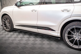 Seitenschweller Ansatz Cup Leisten passend für Audi Q4 e-tron Sportback S-line Mk1 schwarz Hochglanz
