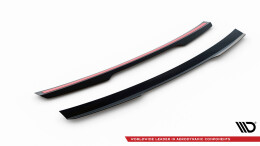 Oberer Heck Spoiler Aufsatz Abrisskante passend für Kia EV6 GT-Line Mk1 schwarz Hochglanz