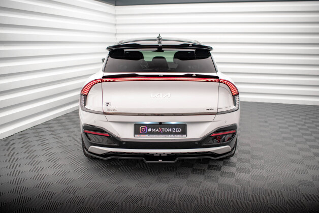 Unterer Heck Spoiler Aufsatz Abrisskante passend für Kia EV6 GT-Line Mk1 schwarz Hochglanz