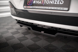 Mittlerer Cup Diffusor Heck Ansatz DTM Look passend für Kia EV6 GT-Line Mk1 schwarz Hochglanz