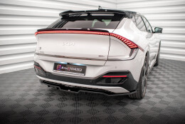 Mittlerer Cup Diffusor Heck Ansatz DTM Look passend für Kia EV6 GT-Line Mk1 schwarz Hochglanz