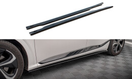 Seitenschweller Ansatz Cup Leisten für Kia EV6 GT-Line Mk1 schwarz Hochglanz