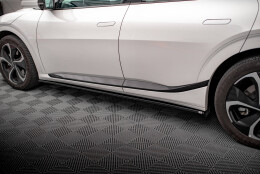 Seitenschweller Ansatz Cup Leisten passend für Kia EV6 GT-Line Mk1 schwarz Hochglanz