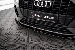 Cup Spoilerlippe Front Ansatz V.1 passend für Audi Q3 S-Line F3 schwarz Hochglanz