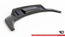 Mittlerer Cup Diffusor Heck Ansatz DTM Look passend für Audi Q3 S-Line F3 schwarz Hochglanz