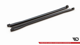 Seitenschweller Ansatz Cup Leisten für Audi Q3 S-Line F3 schwarz Hochglanz