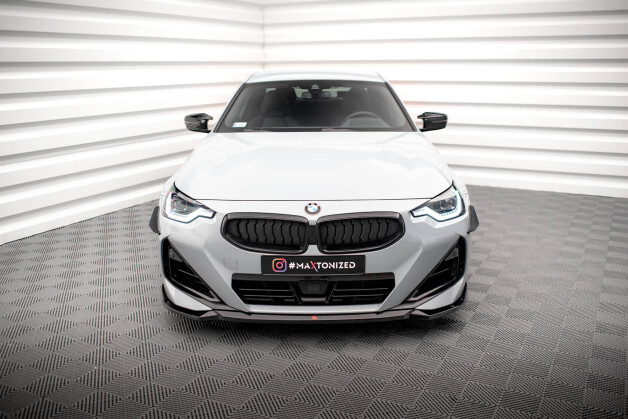 Cup Spoilerlippe Front Ansatz V.1 passend für BMW 2 Coupe M-Paket / M240i G42 schwarz Hochglanz