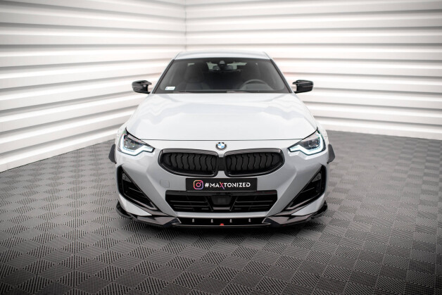 Cup Spoilerlippe Front Ansatz V.2 passend für BMW 2 Coupe M-Paket / M240i G42 schwarz Hochglanz