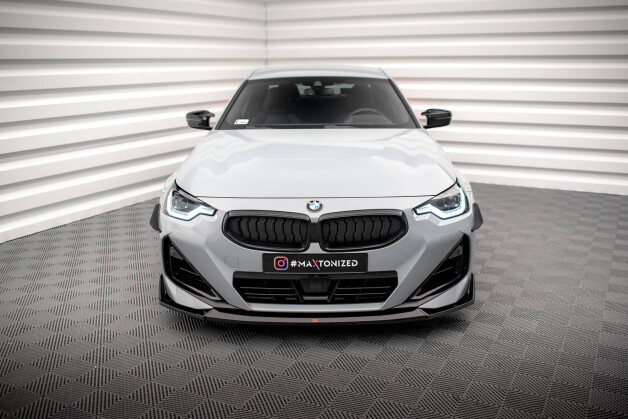 Cup Spoilerlippe Front Ansatz V.3 passend für BMW 2 Coupe M-Paket / M240i G42 schwarz Hochglanz