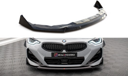 Cup Spoilerlippe Front Ansatz V.3 passend für BMW 2 Coupe M-Paket / M240i G42 schwarz Hochglanz
