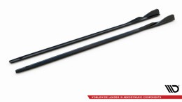 Seitenschweller Ansatz Cup Leisten V.1 passend für BMW 2 Coupe M-Paket / M240i G42 schwarz Hochglanz