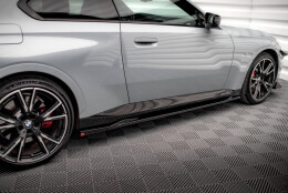 Seitenschweller Ansatz Cup Leisten V.2 passend für BMW 2 Coupe M-Paket / M240i G42 schwarz Hochglanz