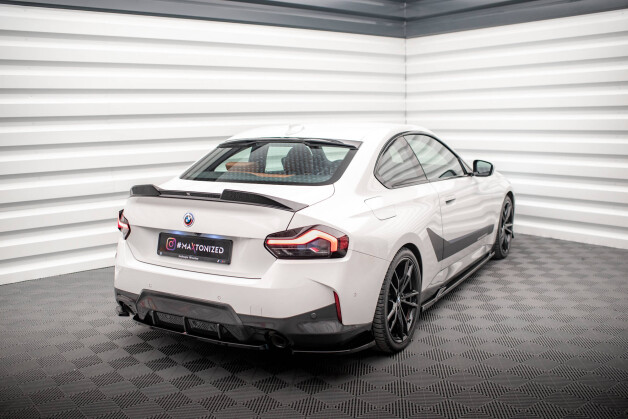 Heck Ansatz Flaps Diffusor V.2 passend für BMW 2 Coupe M-Paket G42 schwarz Hochglanz