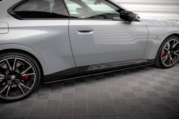 Street Pro Seitenschweller Ansatz Cup Leisten passend für BMW 2 Coupe M-Paket / M240i G42 rot