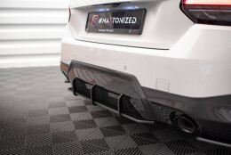 Street Pro Heckschürze Heck Ansatz Diffusor passend für BMW 2 Coupe M-Paket G42 schwarz-rot