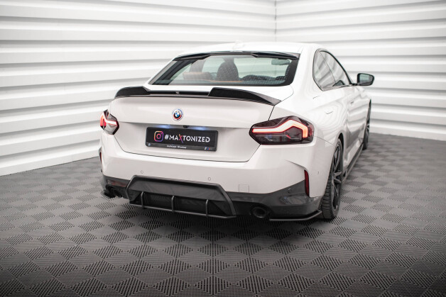 Street Pro Heck Ansatz Flaps Diffusor passend für BMW 2 Coupe M-Paket G42 rot
