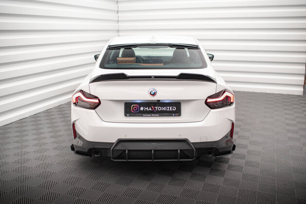 Street Pro Heck Ansatz Flaps Diffusor passend für BMW 2 Coupe M-Paket G42 SCHWARZ+ HOCHGLANZ FLAPS