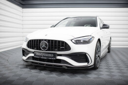 Cup Spoilerlippe Front Ansatz V.1 passend für Mercedes-Benz C AMG-Line / 43 AMG W206 schwarz Hochglanz