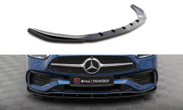 Cup Spoilerlippe Front Ansatz V.2 für Mercedes C AMG-Line / 43 AMG W206 schwarz Hochglanz