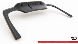 Mittlerer Cup Diffusor Heck Ansatz DTM Look passend für Mercedes-Benz C AMG-Line W206 schwarz Hochglanz