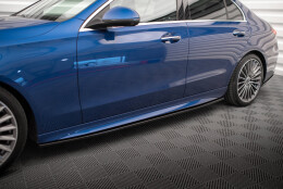 Seitenschweller Ansatz Cup Leisten passend für Mercedes-Benz C AMG-Line / 43 AMG W206 schwarz Hochglanz